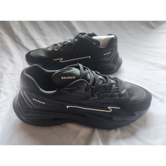 Balmain Black Sneakers with White Side Accent main image 5